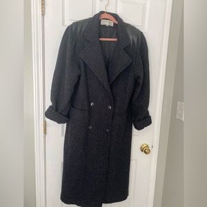 Long black trench coat Maggie Lawrence